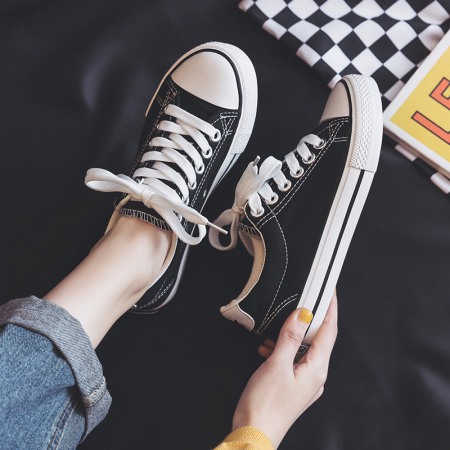 New Basic White Shoes Female Students Flat Running Shoes Female Low-Top Casual Shoes